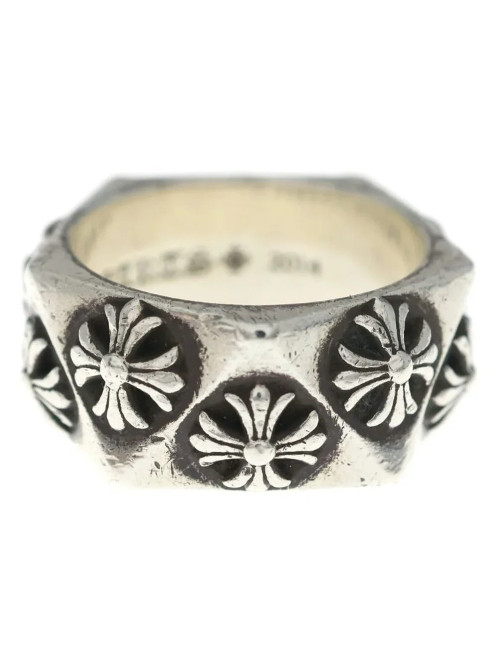 Chrome Hearts Pentagon CH Plus Ring Silver